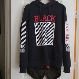 Men off black hoodie